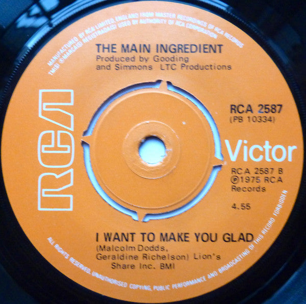 The Main Ingredient : The Good Old Days (7", Single)