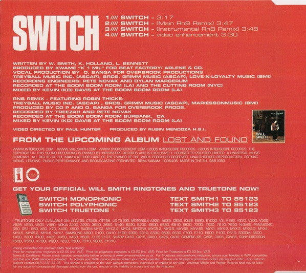 Will Smith : Switch (CD, Single, Enh)