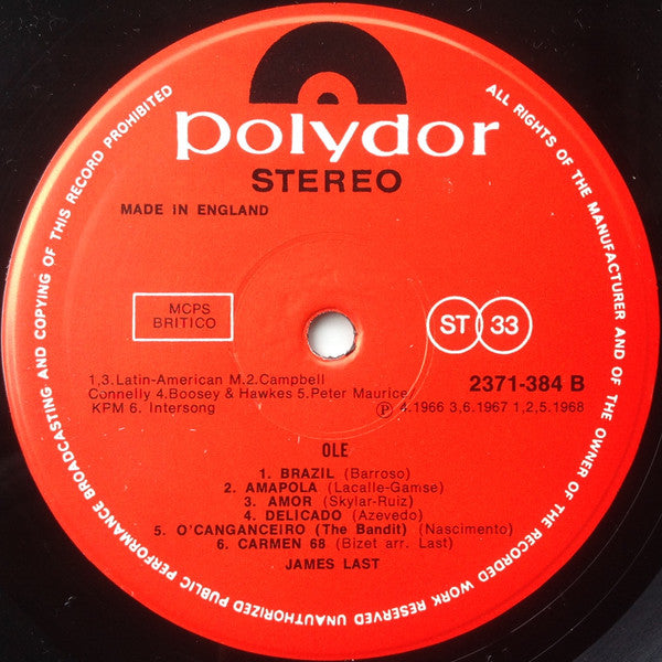 James Last : Olé (LP, Comp, RE)