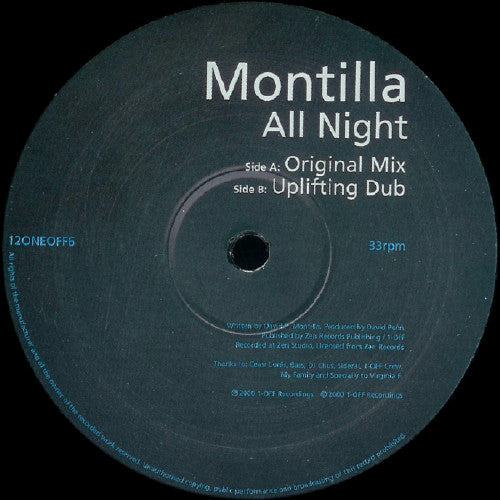 Montilla : All Night (12")