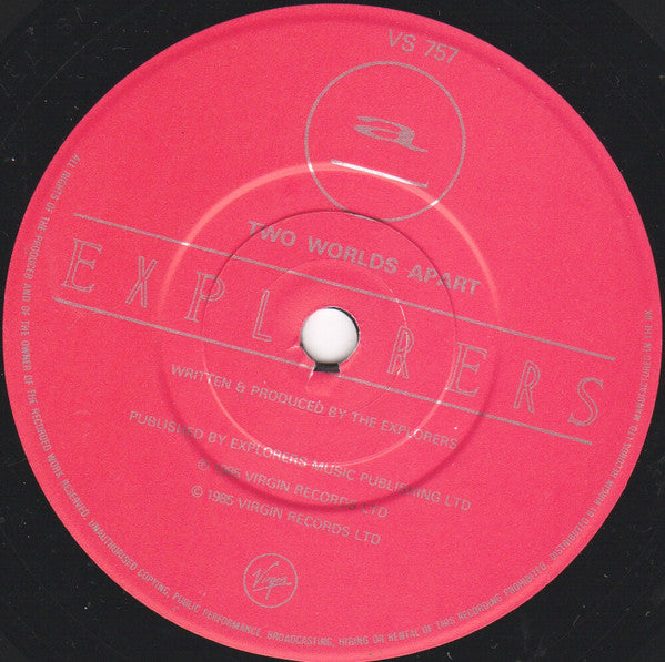 The Explorers (2) : Two Worlds Apart (7", Single)