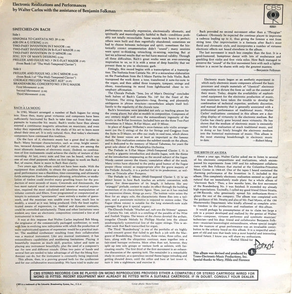 Walter Carlos : Switched-On Bach (LP, Album, Non)