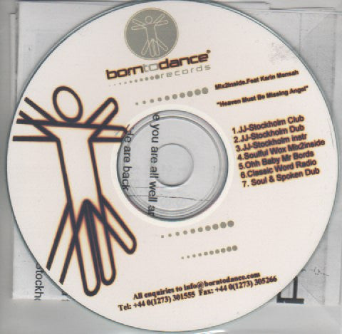 Mix2Inside Feat. Karin Mensah : Heaven Must Be Missing An Angel (CDr, Maxi, Promo)