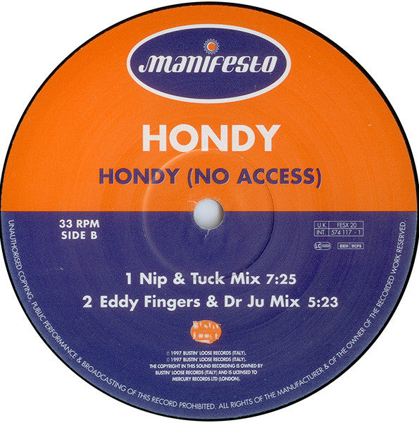 Hondy : Hondy (No Access) (12")