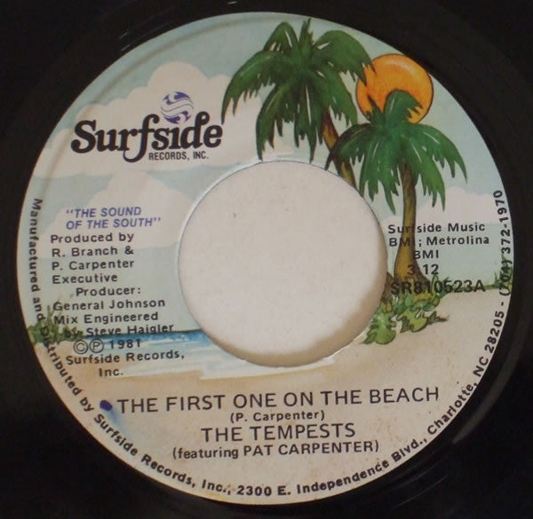 The Tempests (3) featuring Pat Carpenter (3) : The First One On The Beach (7")