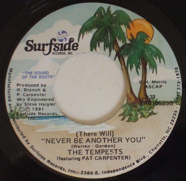 The Tempests (3) featuring Pat Carpenter (3) : The First One On The Beach (7")