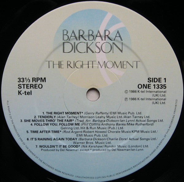 Barbara Dickson : The Right Moment (LP)