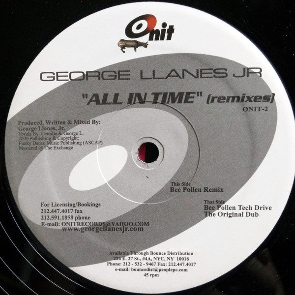 George Llanes, Jr. : All In Time (Remixes) (12")