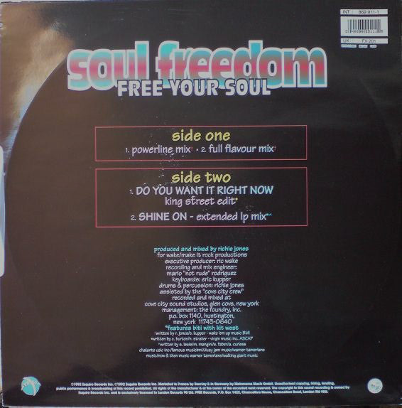 Degrees Of Motion Featuring Biti* : Soul Freedom (Free Your Soul) (12")