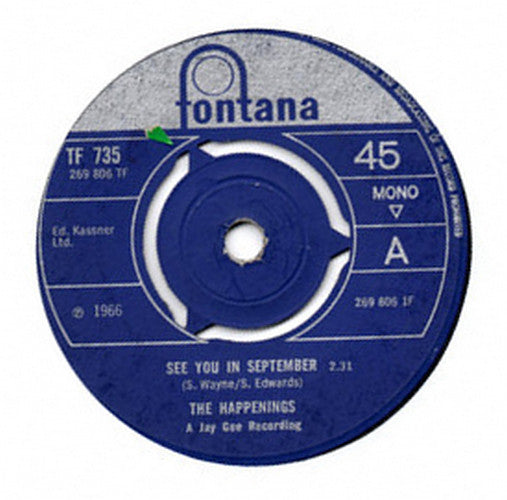 The Happenings : See You In September (7", Single)