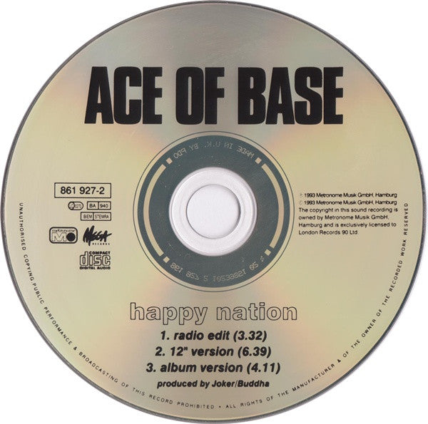 Ace Of Base : Happy Nation (CD, Single)