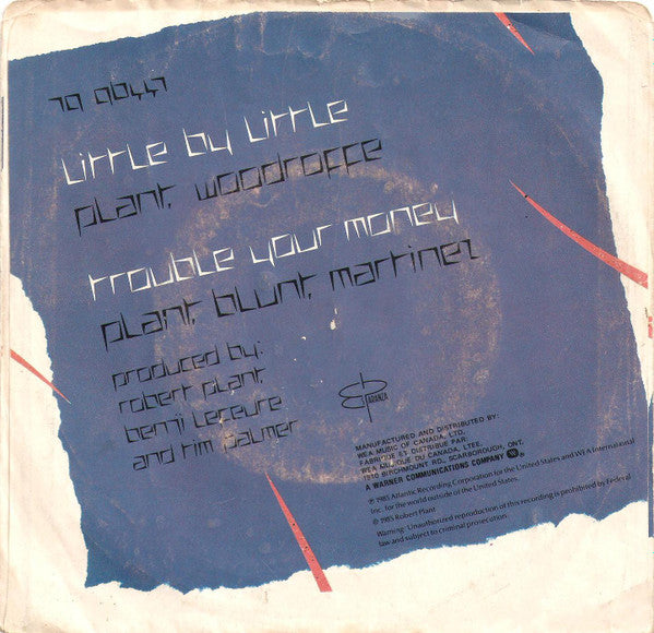 Robert Plant : Little By Little (7", Single)