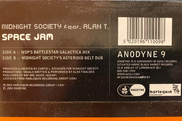 Midnight Society Featuring Alan T : Space Jam (12")