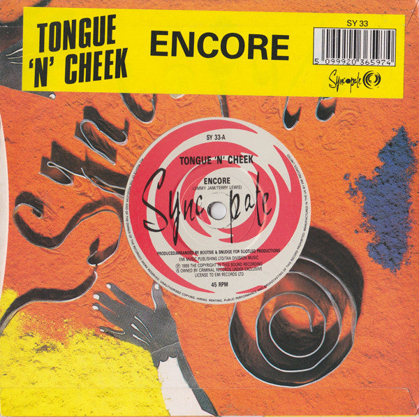 Tongue N Cheek : Encore (7", Single)