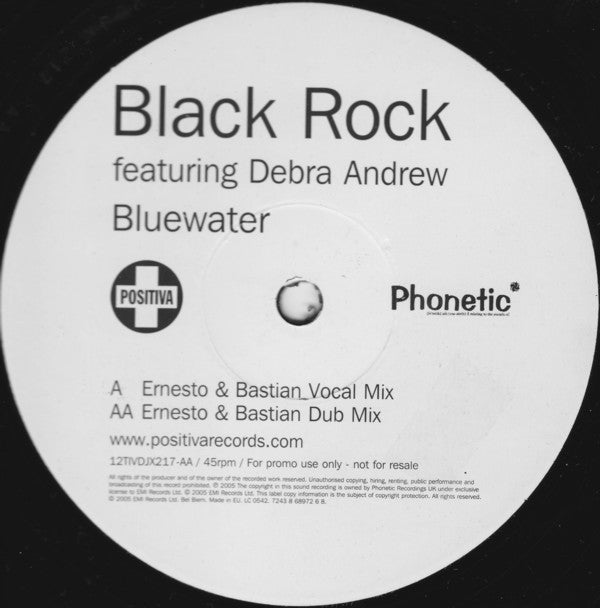 Black Rock Featuring Debra Andrew : Bluewater (Ernesto & Bastian Remixes) (12", Promo)