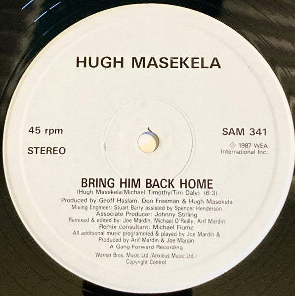 Hugh Masekela : Bring Him Back Home (12", Single, Promo)