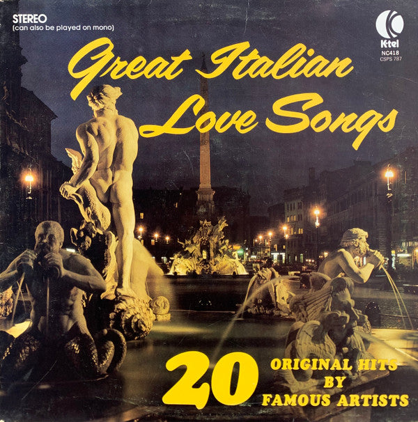 Various : Great Italian Love Songs (LP, Comp)