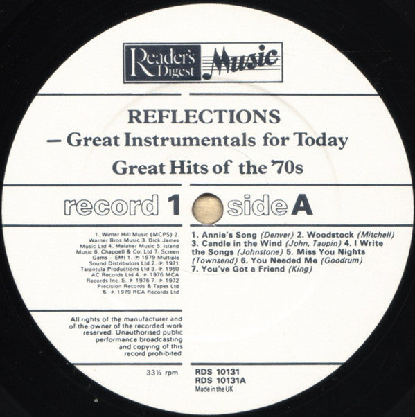 Various : Reflections (Great Instrumentals For Today) (8xLP + Box, Comp)