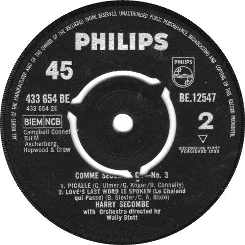 Harry Secombe : Comme Secombe Ça No. 3 (7", EP)