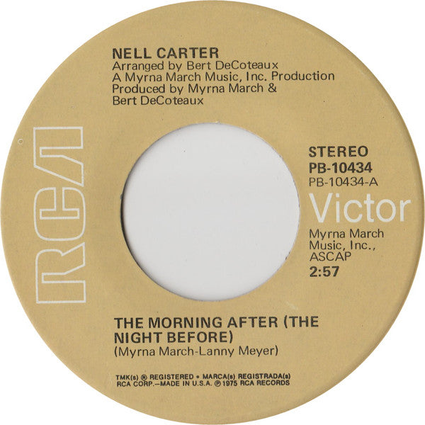 Nell Carter : The Morning After (The Night Before) (7", Single)