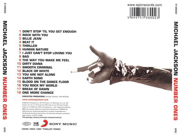 Michael Jackson : Number Ones (CD, Album, Comp, RE, Thr)