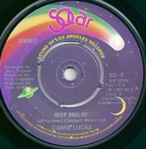 Carrie Lucas : Keep Smilin' (7")