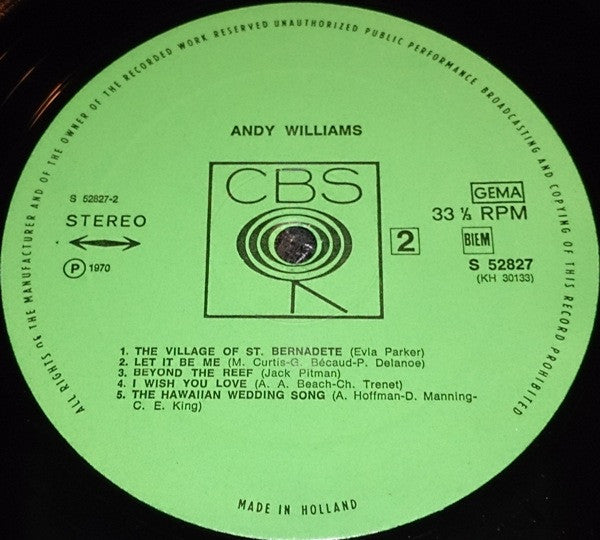 Andy Williams : Andy Williams (LP, Comp)