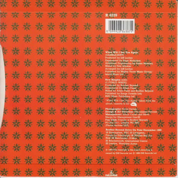 Brother Beyond : When Will I See You Again (7", Single)