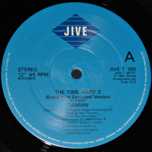 Damian : The Time Warp II (Brand New 1988 Remix) (12")