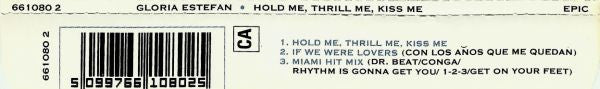 Gloria Estefan : Hold Me, Thrill Me, Kiss Me (CD, Single)