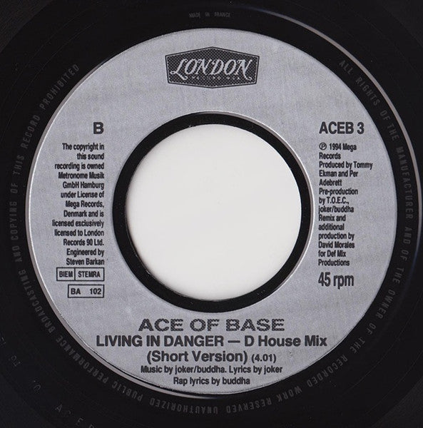 Ace Of Base : Living In Danger (7", Single, Lar)