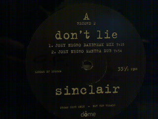 Sinclair : Don't Lie (12", Promo)