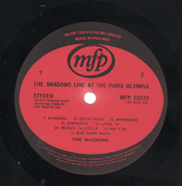 The Shadows : The Shadows Live (2xLP, Comp, RE)