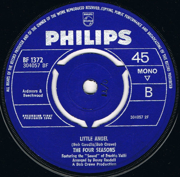 The Four Seasons Featuring The "Sound" Of Frankie Valli : Big Man In Town (7", Single, Mono, Pus)