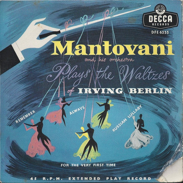 Mantovani And His Orchestra : Plays The Waltzes Of Irving Berlin (7", EP, RE)