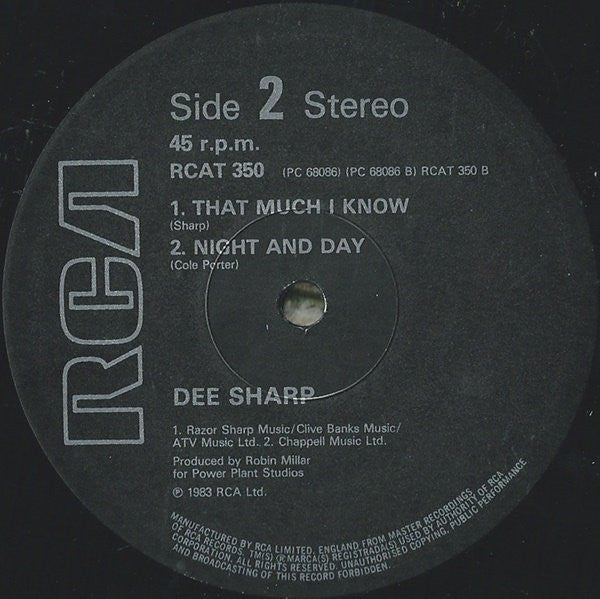 Dee Sharp : Straighten Up And Fly Right (12")