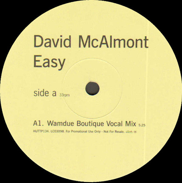 David McAlmont : Easy (12", Promo)