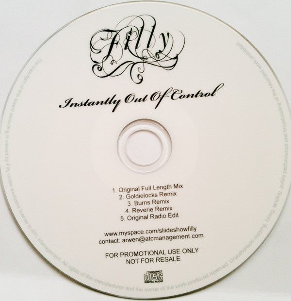 Filly : Instantly Out Of Control (CD, Promo)