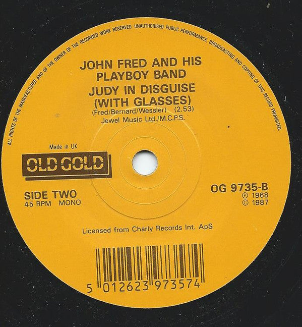 Crazy Elephant, John Fred And His Playboy Band* : Gimme Gimme Good Lovin' / Judy In Disguise ( With Glasses) (7")
