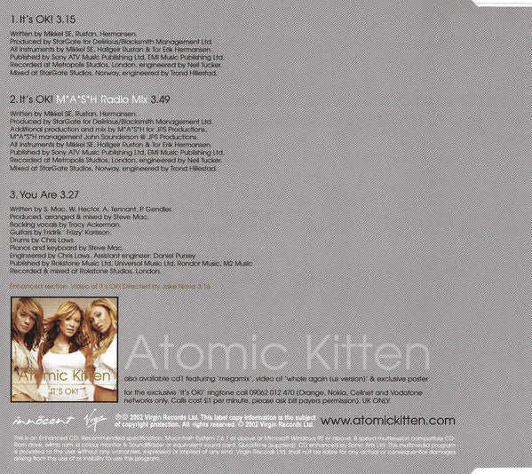 Atomic Kitten : It's OK! (CD, Single, Enh, CD2)