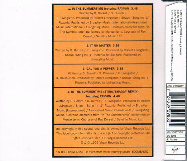 Shaggy Featuring Rayvon : In The Summertime (CD, Single)