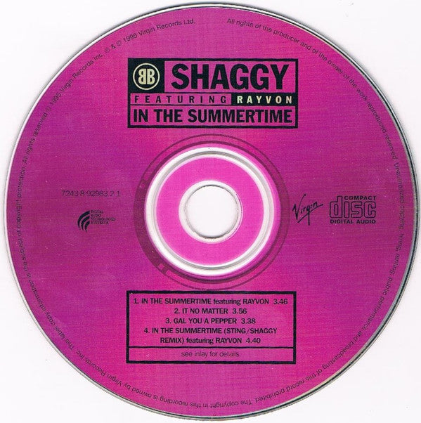 Shaggy Featuring Rayvon : In The Summertime (CD, Single)