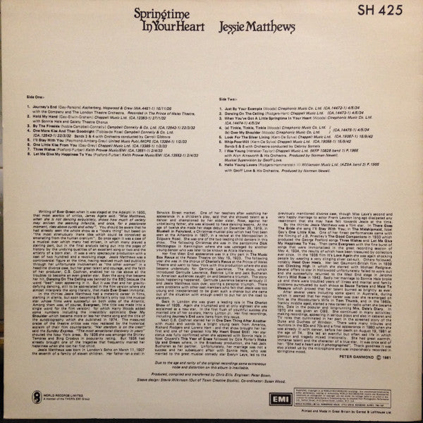 Jessie Matthews (2) : Springtime In Your Heart (LP, Comp)