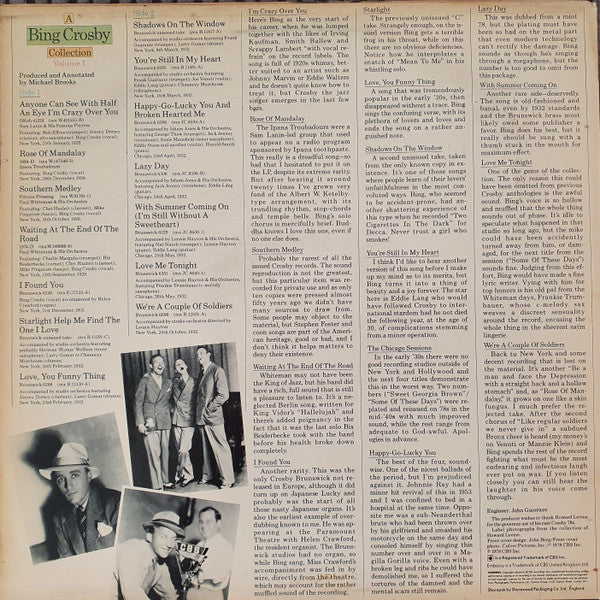 Bing Crosby : A Bing Crosby Collection - Volume I (LP, Comp, Mono)