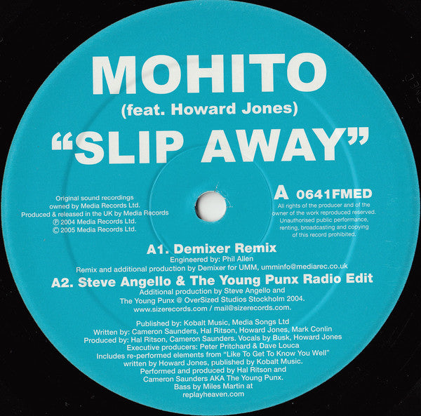 Mohito Feat. Howard Jones : Slip Away (12")