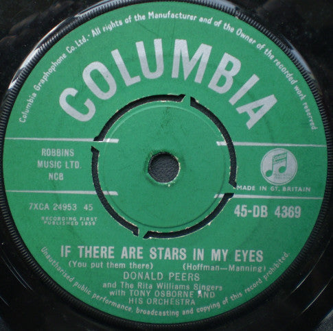 Donald Peers : Roses From Venice / If There Are Stars In My Eyes (7", Mono)