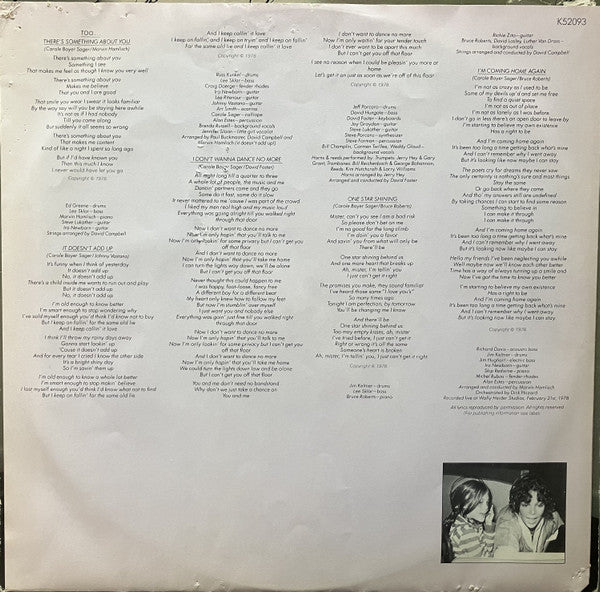 Carole Bayer Sager : ...Too (LP, Album)