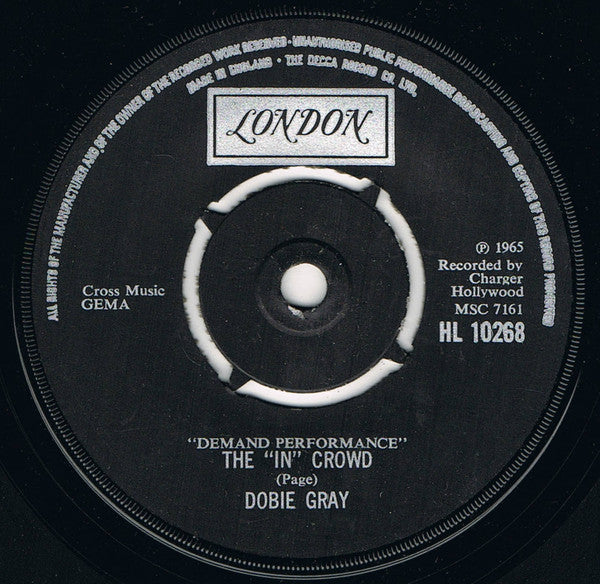 Dobie Gray : The "In" Crowd (7", Single, RE, Bla)
