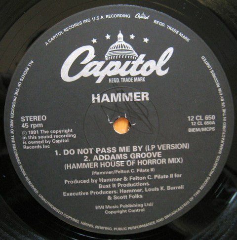 MC Hammer : Do Not Pass Me By (12", Single)