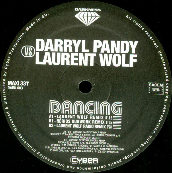Darryl Pandy VS Laurent Wolf : Dancing (12", Maxi)